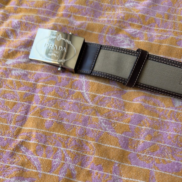 Prada Belt, size 32, Genuine Leather and Fabric, Made in Italy - Picture 2 of 7
